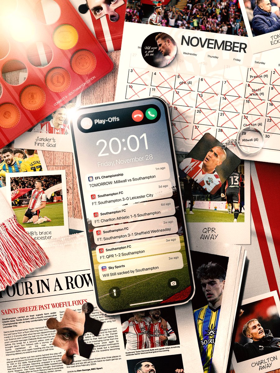 🎨😇 A productive November sees #SaintsFC win four league games on the bounce for the first time since 2016.