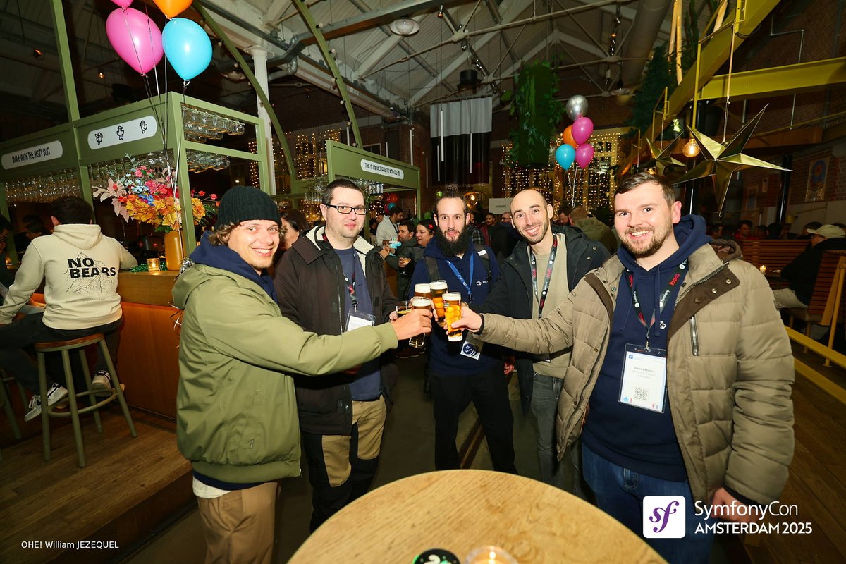 sulu's tweet image. Wrapping up #SymfonyCon 2025 — brains full, notebooks full, batteries… let’s say low but happy.

What really made the week were the small moments: quick hallway chats, unexpected deep dives, and honest exchanges about real project challenges.