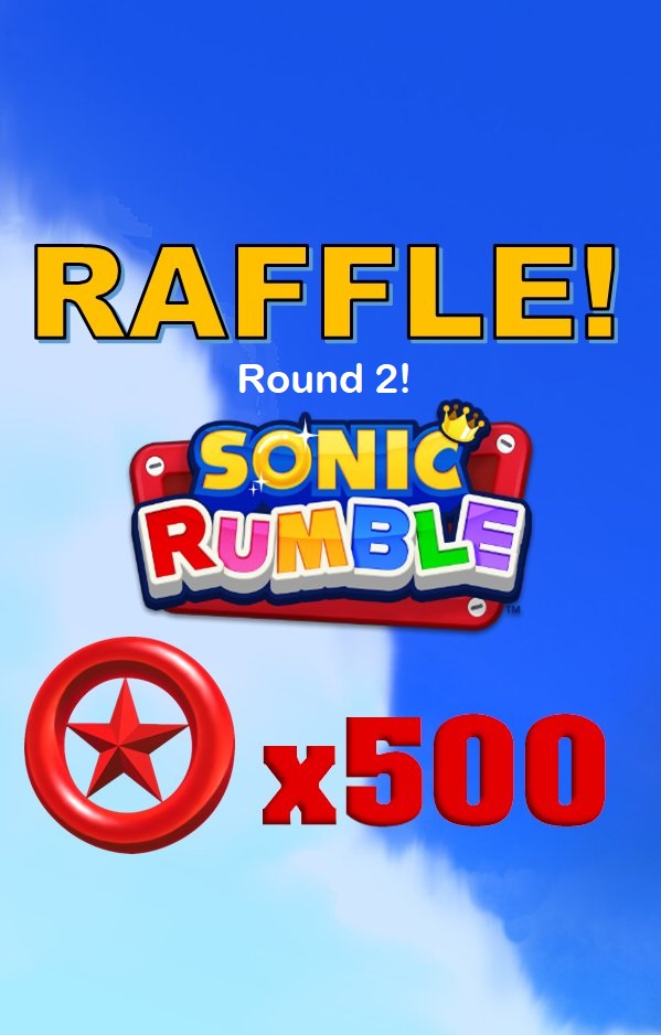 ✨RSR RAFFLE #2✨ Giving away 500 Red Star Rings generously donated by the #SonicRumble team!

TO ENTER: 
- Follow <a href="/FrackDeals/">Frack's Sonic Deals</a> and <a href="/Sonic_Rumble/">Sonic Rumble</a>
- Retweet this post! 
- BONUS ENTRIES: bit.ly/4p8hTfy

Raffle ends Nov 30 at 11:59pm PT! #SonicRumblePartner