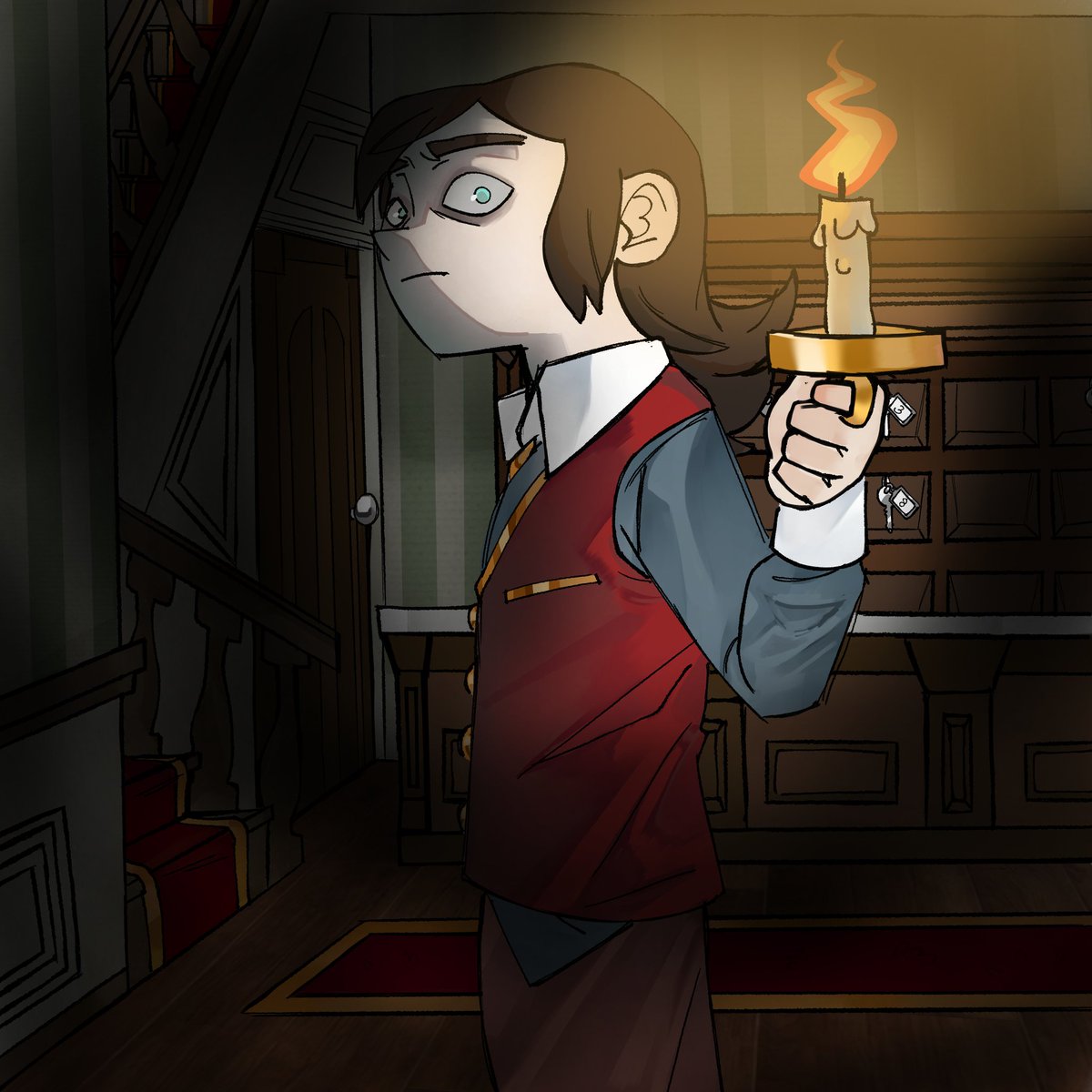 Melody_Chan93's tweet image. oh a visitor! but there's an electricity outage 💔 #fypシ  #hauntedhotel #hauntedhotelfanart #hauntedhotelabaddon #abaddon