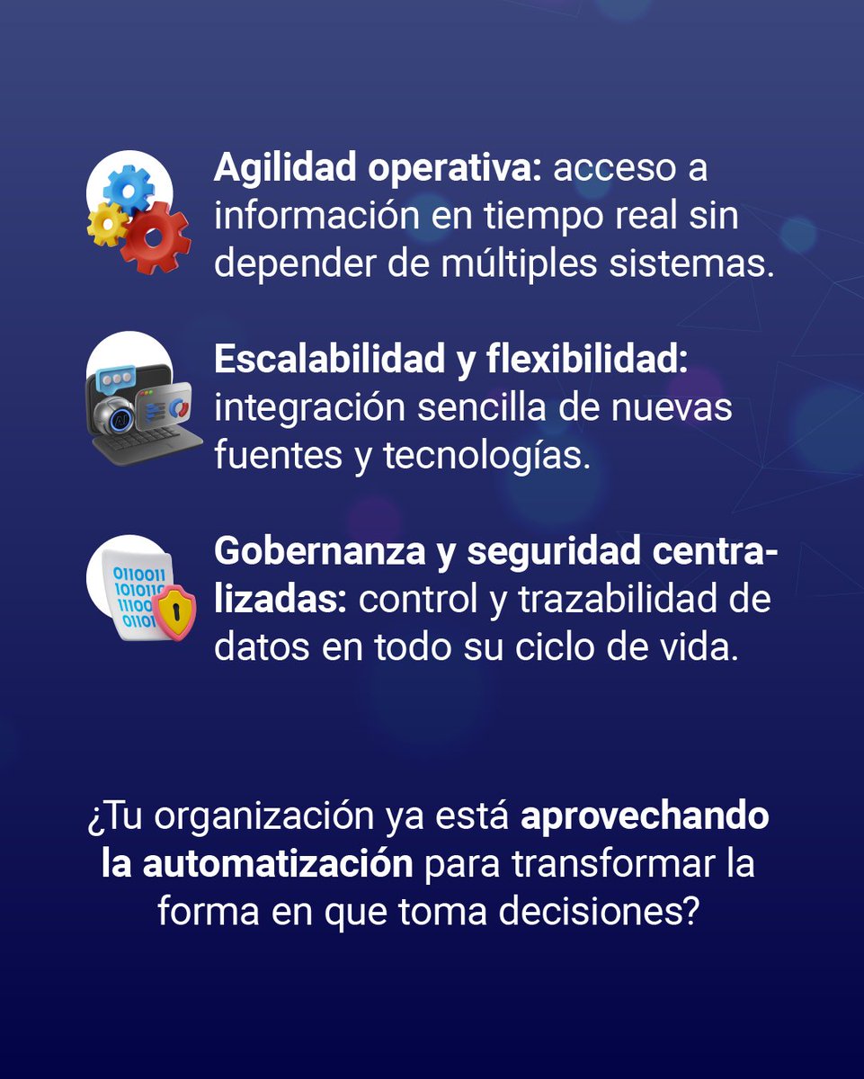 Alldatum_'s tweet image. 🤖 La #automatización inteligente está transformando la forma en que operan las organizaciones.

Las arquitecturas unificadas de datos como: #DataFabric o #DataMesh, integran, automatizan y escalan la analítica con seguridad y gobernanza.

💬 ¿Listo para conectar tus #datos?
