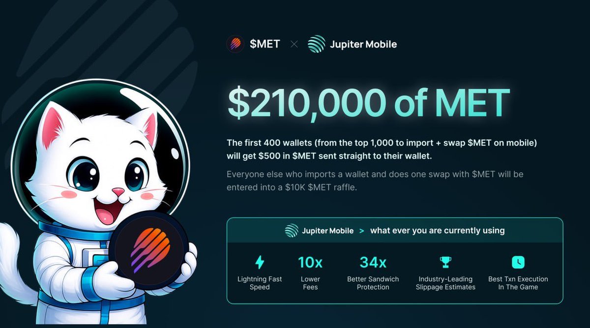 xg34r's tweet photo. @jup_mobile @sergio_cryp Don't trust verify. 

Send us proof or it simply didn't happen. 🤷‍♂️

Are those 400 winners in the room with us ? 

Can anyone post a Txid with the $MET that they have received ? https://t.co/tuI8MBEDn0