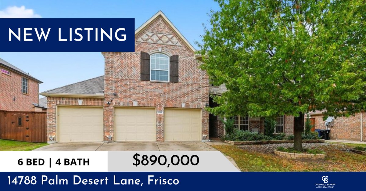 AmyClements5's tweet image. 📍 New Listing 📍 Take a look at this fantastic new property that just hit the market located at 14788 Palm Desert Lane in Frisco. Reach out here or at (214) 763-0571 for more information!

Listed by Cheri Chavez

Amy Cleme... aclements.cbapex.com/showcase/14788…