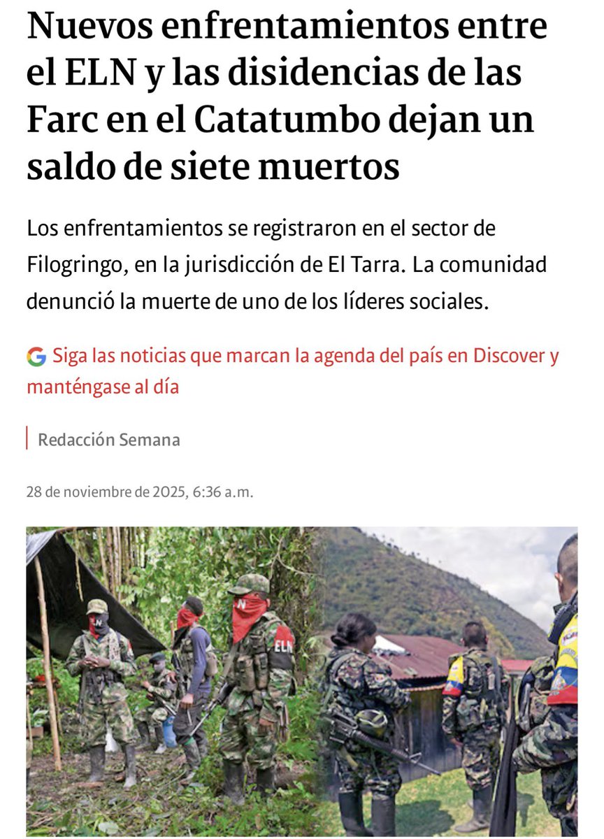 Este es el resultado de la “Paz Total”: las consecuencias de un gobierno que protege a los violentos. Los grupos armados se reparten el país y los campesinos entierran a sus muertos. Pero esto terminará. En 2026 garantizaremos seguridad, daremos vía libre al Ejército y no