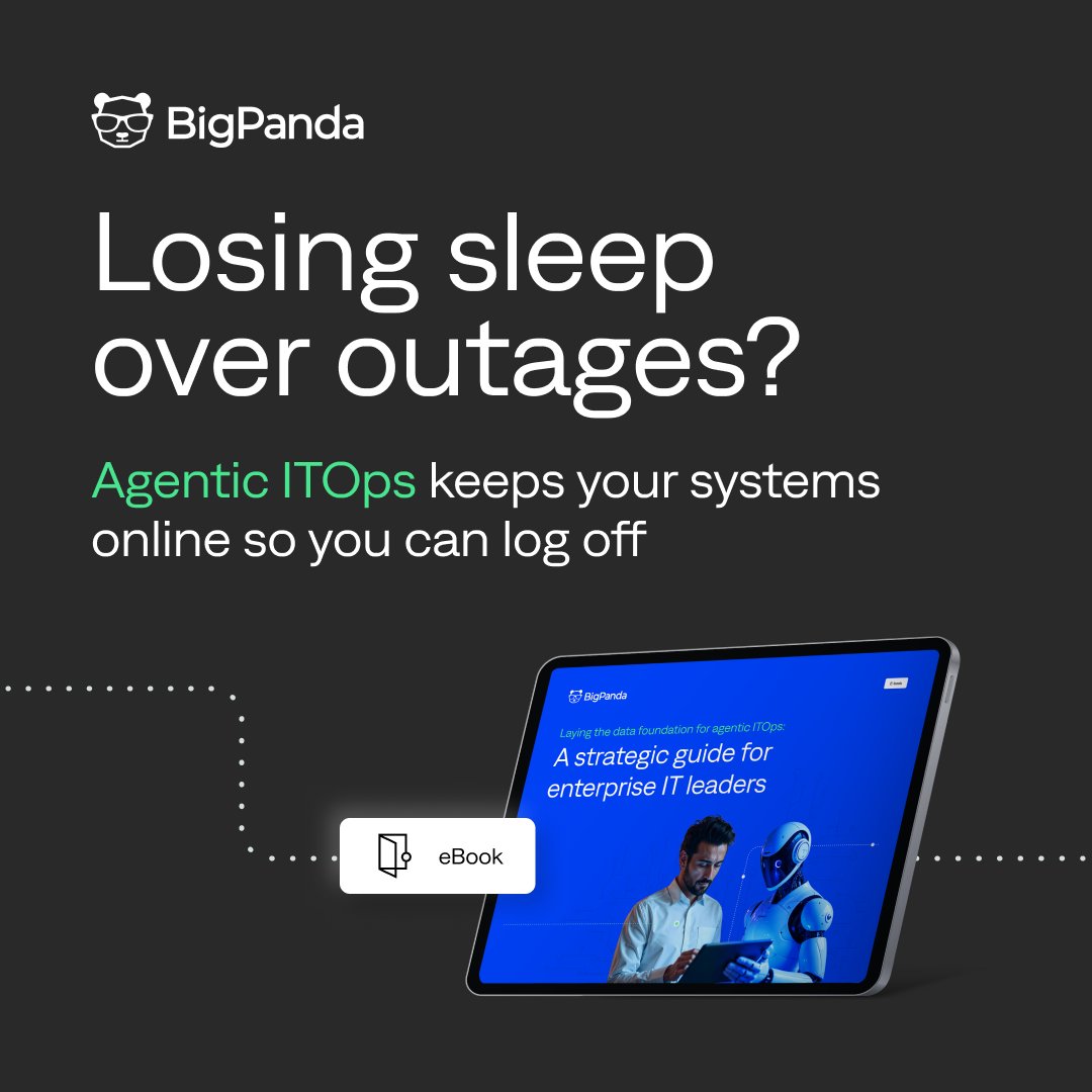 bigpanda's tweet image. IT leaders need more sleep — and fewer outages.

Build the foundation for resilient, autonomous operations with Agentic ITOps.

Learn more: bit.ly/3If8brD

#AgenticAI #ITOps #AIOps