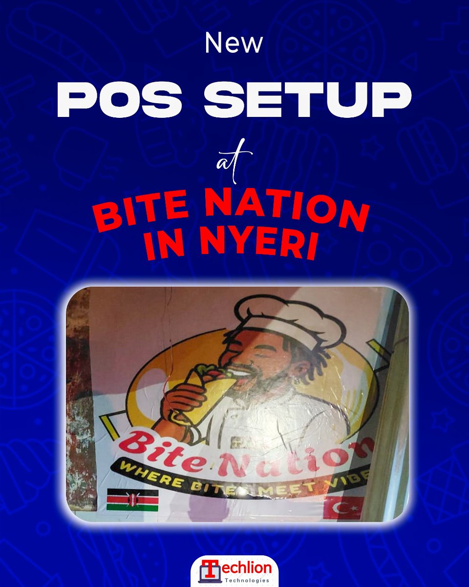 TechlionTech's tweet image. We just completed a full POS setup and staff training at Bite Nation in Nyeri! 📌
Another successful project documented, another business empowered.

#techliontechnologies #posinstallation #nyeribusinesses #kenyatech #restauranttech
