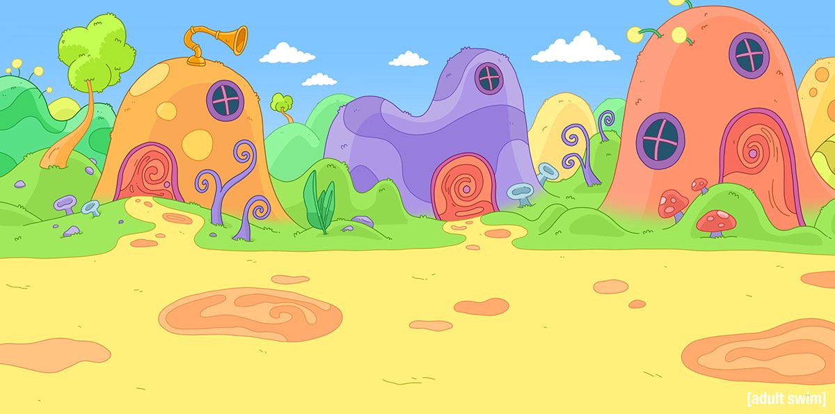 「Shmaloogleville backgrounds I painted fr」|Kaseyのイラスト