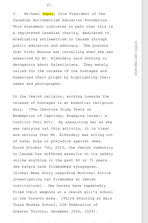 From the judgment of Brown J. of the Ontario Court o Justice in R. v . Elkhodary.

2025 ONCJ 587 (CanLII) | R. v. Elkhodary | CanLII

canlii.org/en/on/oncj/doc…

Littera scripta manet.
