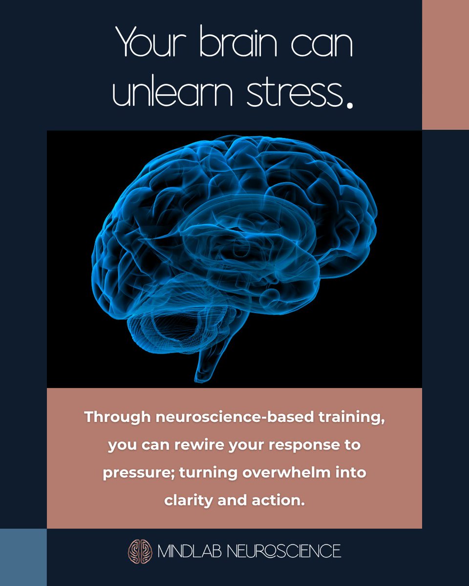 DrCerutoMindLAB's tweet image. Stress isn’t a weakness; it’s a signal from your brain.

At MindLab Neuroscience, we teach you how to read that signal and retrain it using evidence-backed tools.
The result? Less tension. More focus.
.
.
.
#Neuroscience #BrainHealth #CognitiveScience #Neuroplasticity