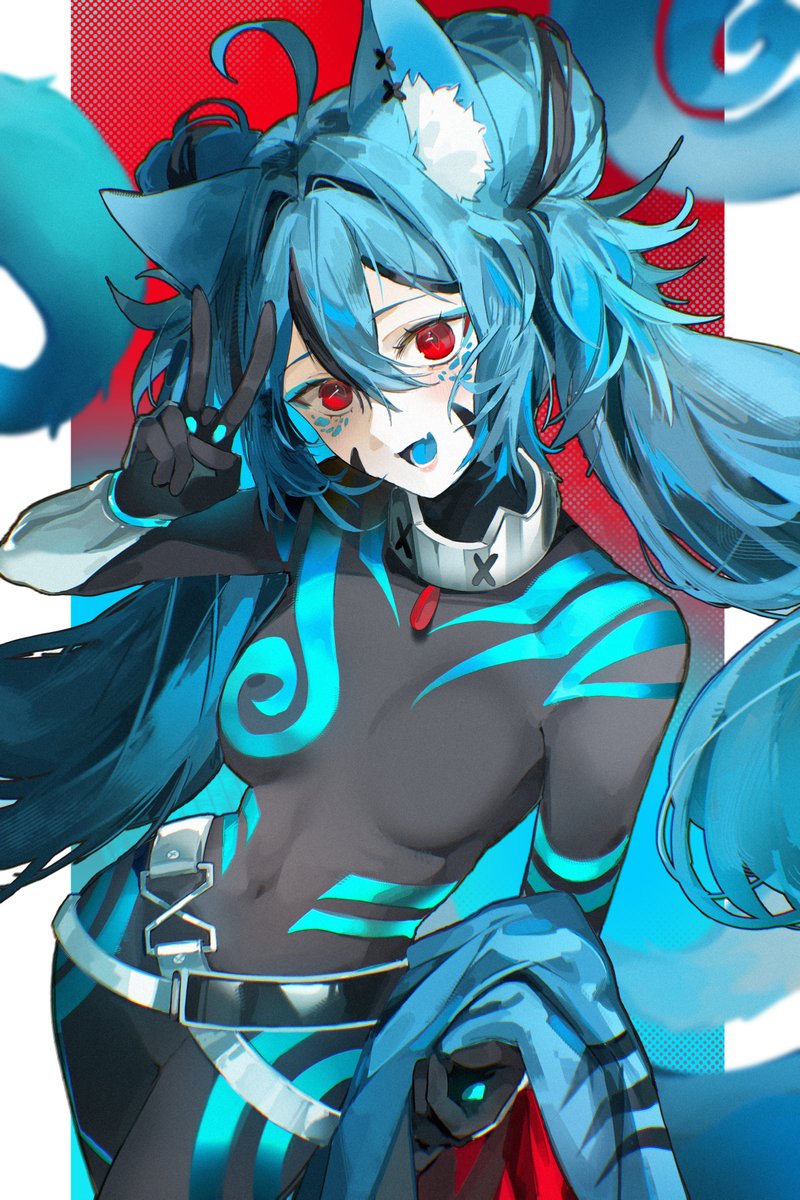 Skeb-style illustration for Jhinxx! 💙