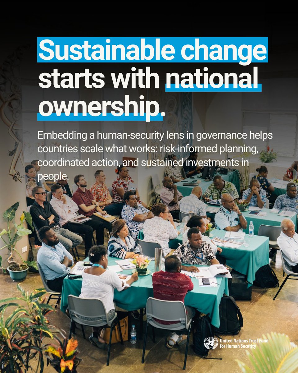 Embedding #HumanSecurity in national policy and budgeting helps governments scale risk-informed approaches, strengthen resilience, and make lasting investments in people amid interconnected crises.  #Resilience #Governance #RiskInformed