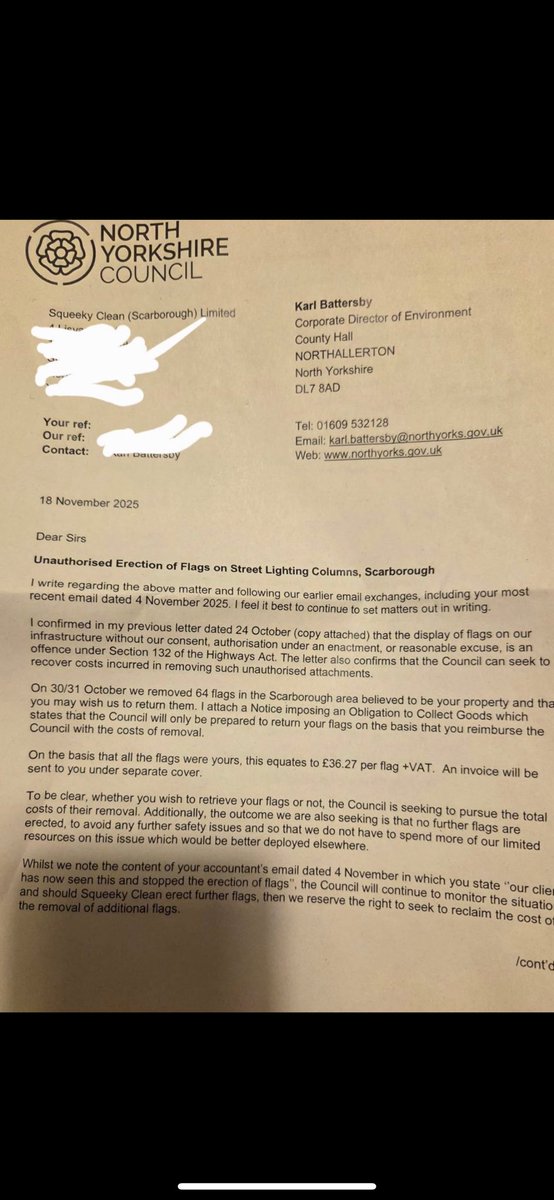 TheBritLad's tweet image. 🚨BREAKING: A man from North Yorkshire, Scarborough has been hit with a £2300 fine for raising British flags IN BRITAIN.

Meanwhile Palestine flags have been flying across the country for more than 12 months.

Britain has fallen.