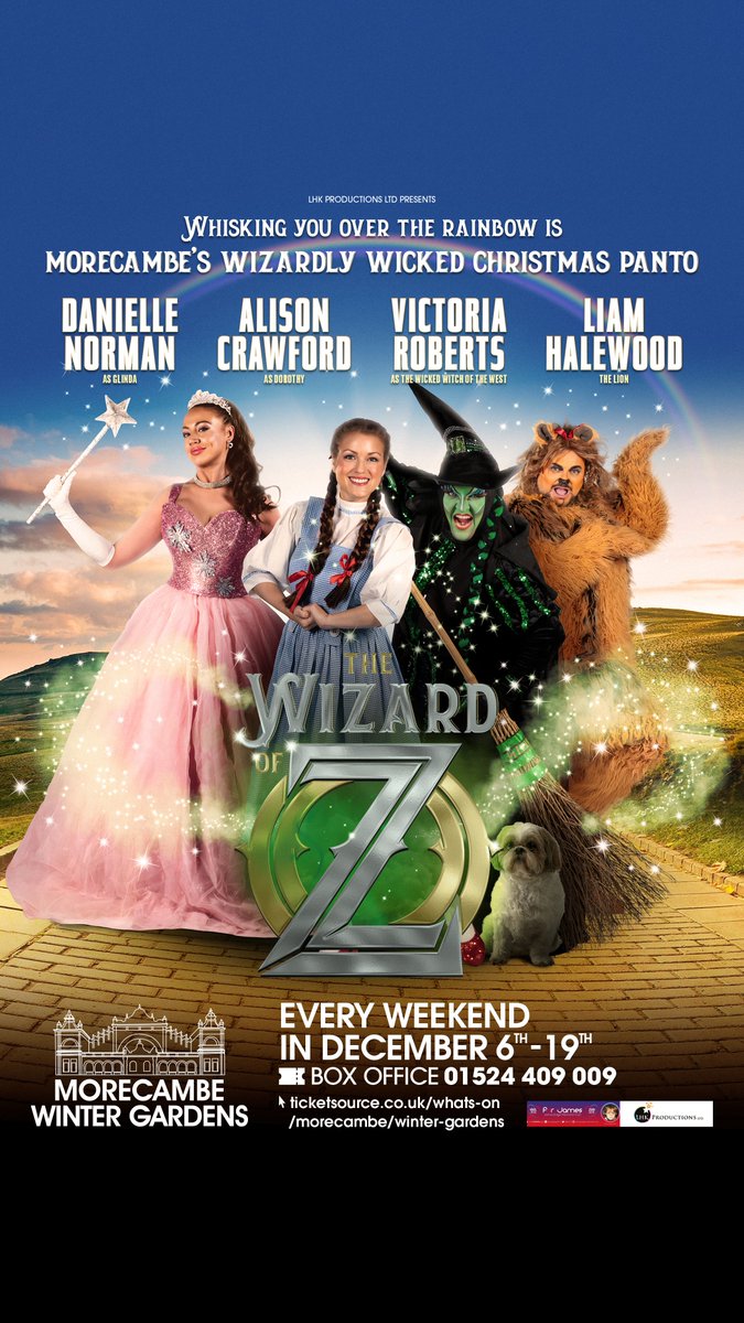 Urgent Public Statement: Cancellation of The Wizard of Oz First Weekend Performances scheduled for Saturday, December 6and Sunday, December 7. Please email us directly to discuss, refunds and changes to tickets purchased on these dates: enquiries@morecambewintergardens.co.uk
