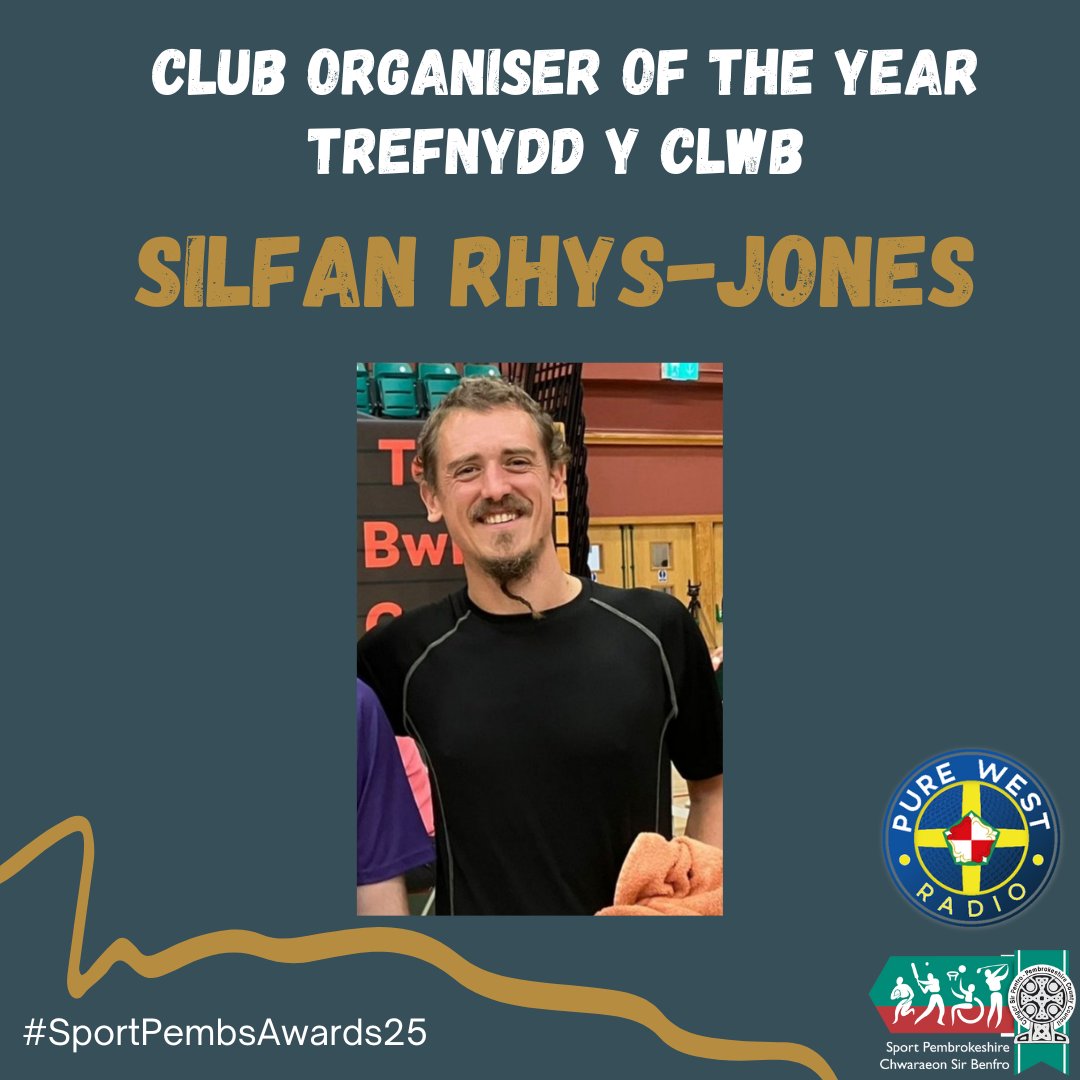 🏅 Club Organiser of the Year/Trefnydd y clwb
🤝 Sponsored by / Noddwyd gan: <a href="/purewestradio/">Pure West Radio</a>
🏆 Winner / Enillydd:@Silfan Rhys-Jones
#SPAward25 #GwobrauCHSB25 #tabletennis
@fishguardtabletennis