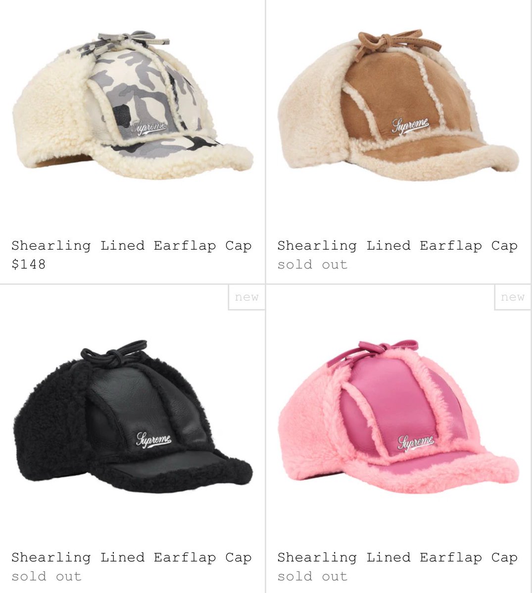 帽子 Supreme Shearling Lined Earflap Cap tan Supreme Shearling Lined Earflap Cap Tan - FW25 - US