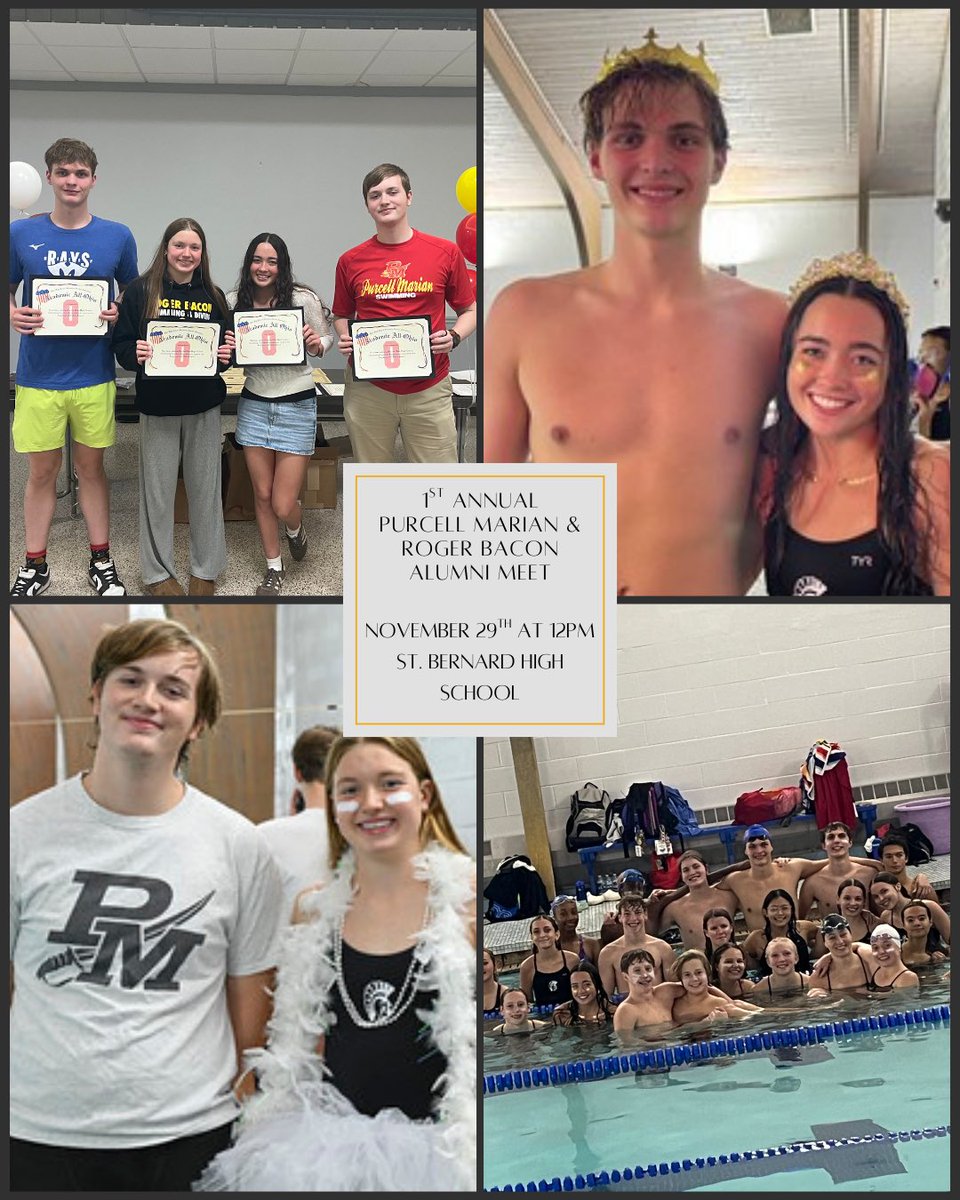 Check out just some of the Alumni we hope to see tomorrow at the 1st Annual Alumni Meet at St. Bernard HS!

Alumni can pick their own events and swim with our current swim teams! We are so thankful for all of our former Spartans and look forward to seeing you tomorrow!