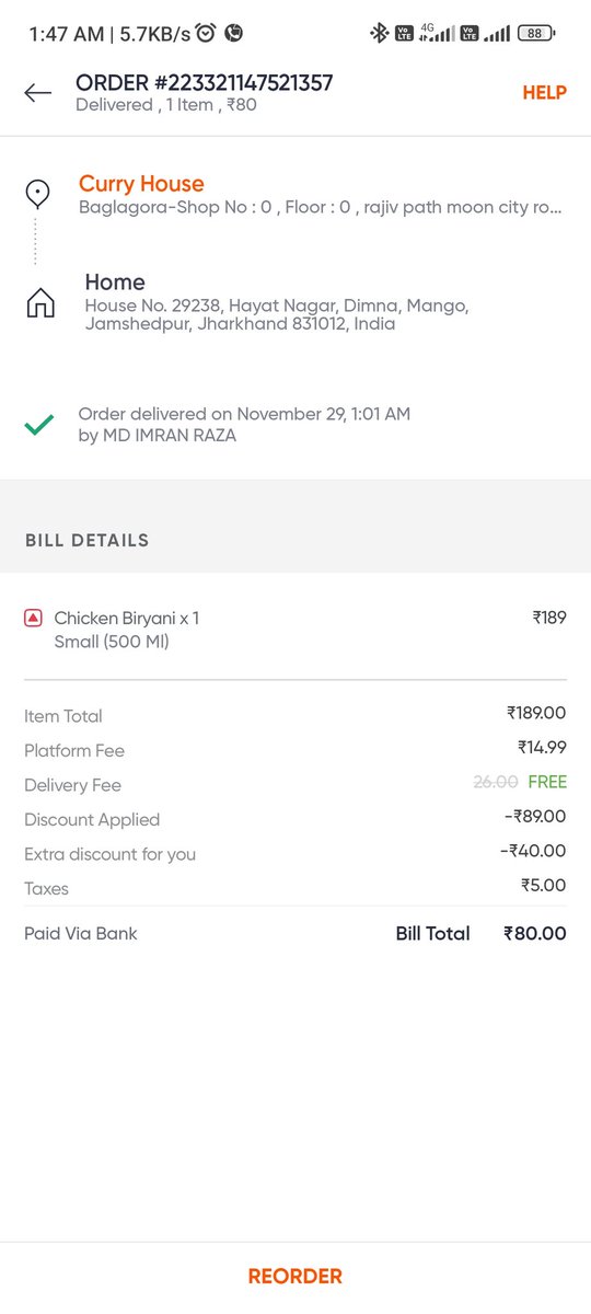 How is food delivered to the customer without OTP?

I paid Rs 80 online but I did not receive the food parcel?

Please help me <a href="/Swiggy/">Swiggy</a> <a href="/SwiggyCares/">Swiggy Cares</a>