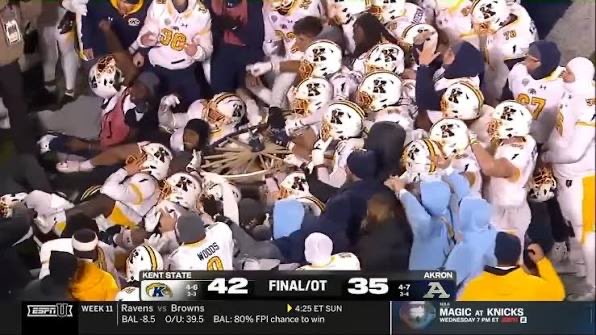 KentStateSoup's tweet image. Just gotta say how proud I am of this squad. completely exceeded expectations and ended the year with a bang. Tight one score games against Buffalo and Ball state that could have easily sent us to a bowl.

Flashes to the moon. Can’t wait to see where this program goes