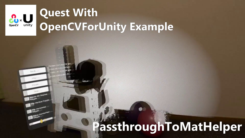 EnoxSoftware's tweet image. ・QuestPassthrough2MatHelperExample
・QuestArUcoExample
・QuestMultiObjectTrackingExample
・QuestFaceIdentificationEstimatorExample
#MetaQuest #opencv #unity