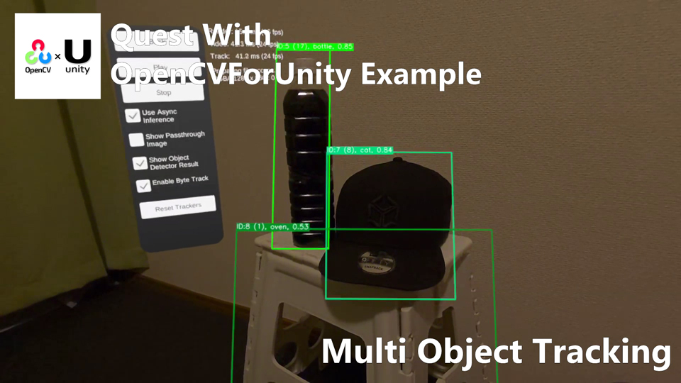 EnoxSoftware's tweet image. ・QuestPassthrough2MatHelperExample
・QuestArUcoExample
・QuestMultiObjectTrackingExample
・QuestFaceIdentificationEstimatorExample
#MetaQuest #opencv #unity