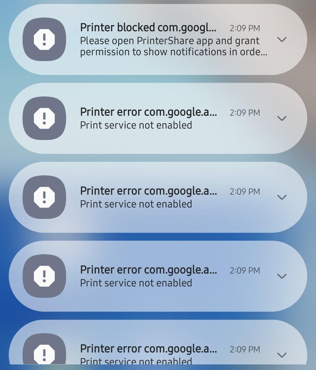 Country2018gal's tweet image. Okay, thought on this snowy day I&apos;d connect my printer again. I&apos;d deleted any printed from the computer to start over. Everything went fine until I wanted to print. Tried 1st from phone &amp;amp; these are the messages from Google (I&apos;d already gone to Print Service to enable).