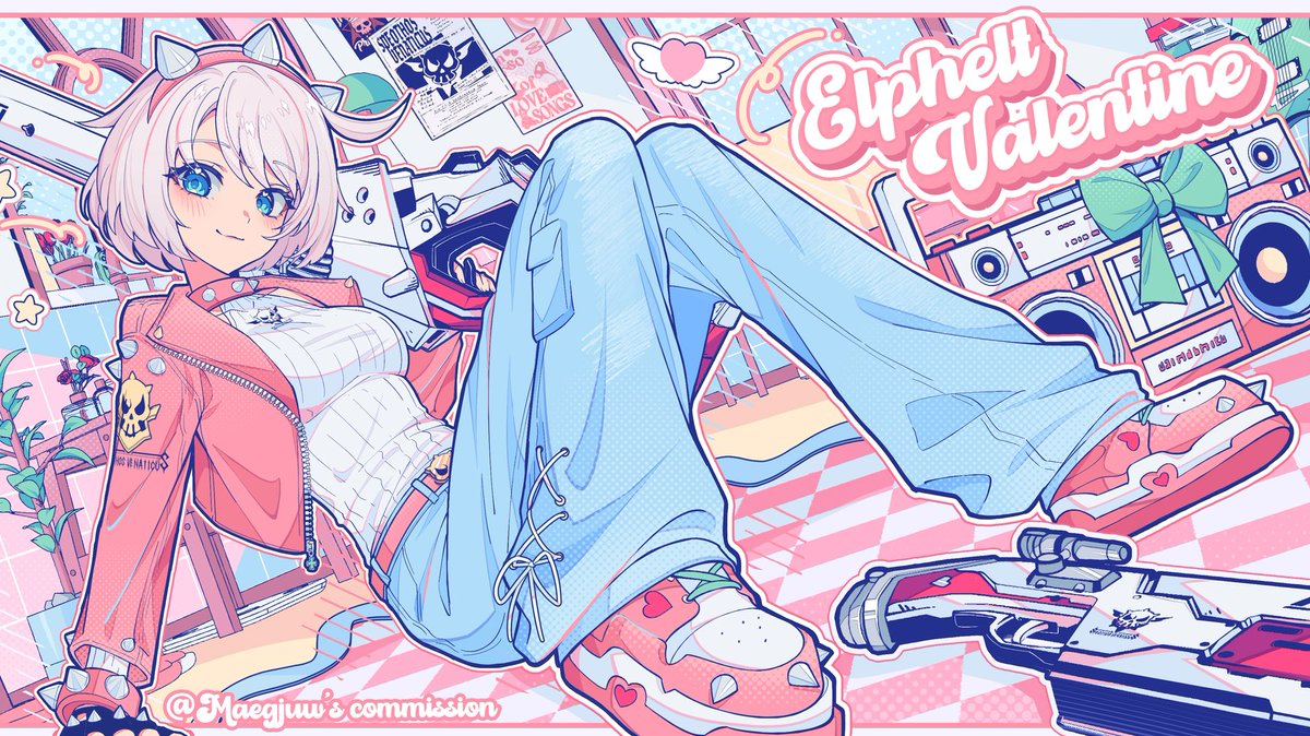 #GuiltyGearStrive
Elphelt Valentine cm I drew like a year ago and forgot to post😭 still looks cute though✌️