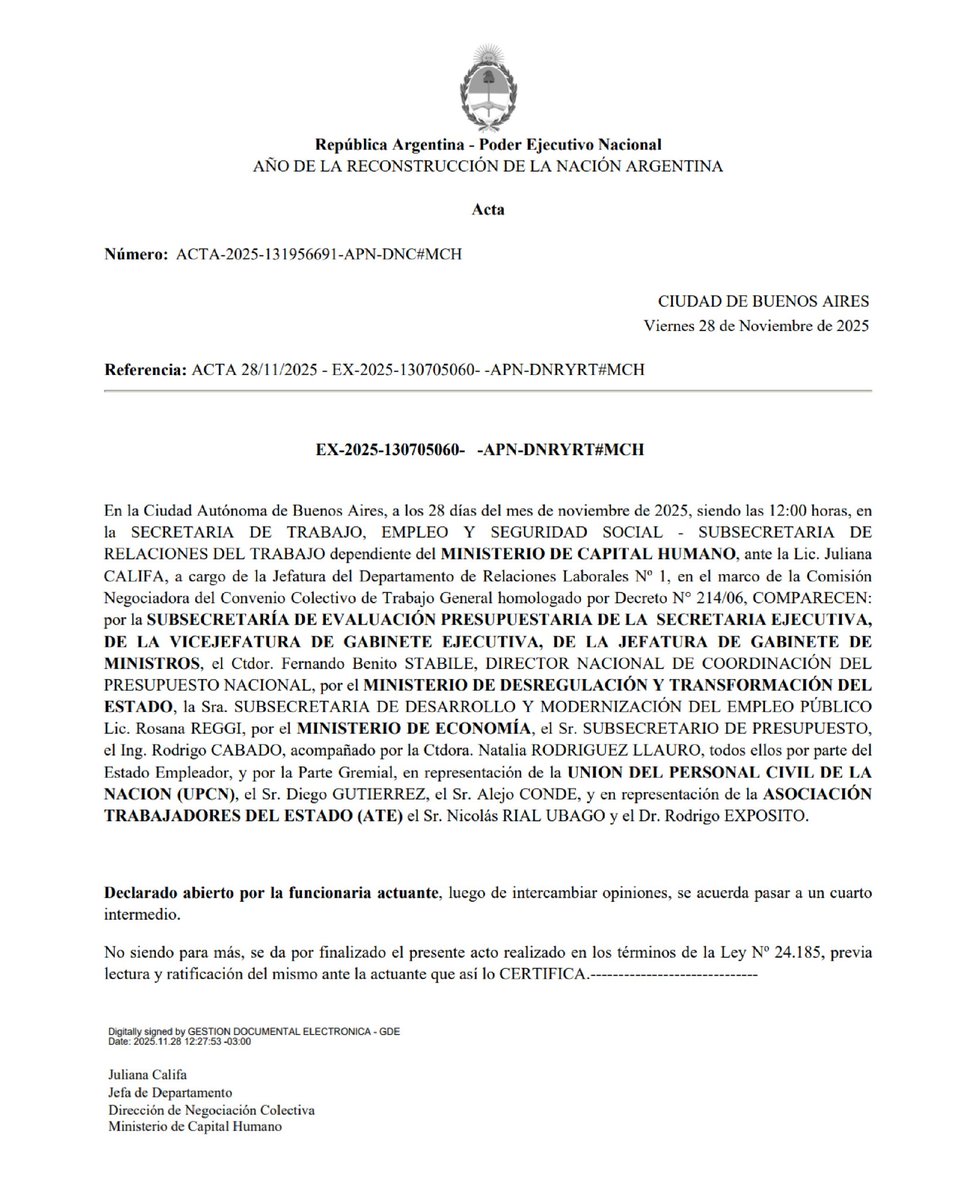 rodoaguiar's tweet image. AHORA!!
EL GOBIERNO FUE A LA PARITARIA SIN OFERTA Y APUESTA AL CONFLICTO!!

Debe existir un aumento en diciembre. Si el Gobierno no lo otorga, estaremos frente a un ajuste sin precedentes para un periodo de 12 meses. Estamos más de 11 puntos por debajo de la inflación acumulada y…