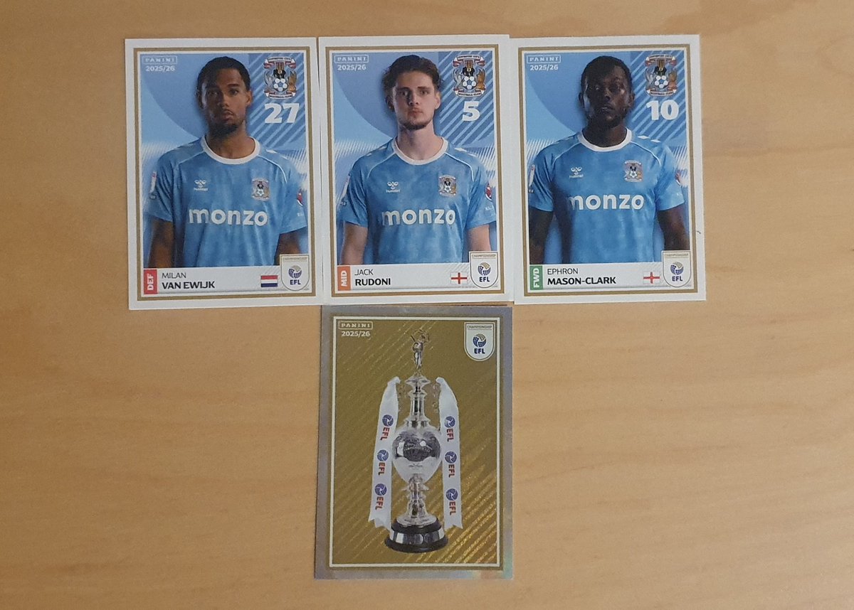 LiamCov95's tweet image. Went and purchased my very first EFL stickers today, the last 3 packets in the shop

Must be a sign as the gold EFL trophy was in there with these 🤔🏆 #PUSB