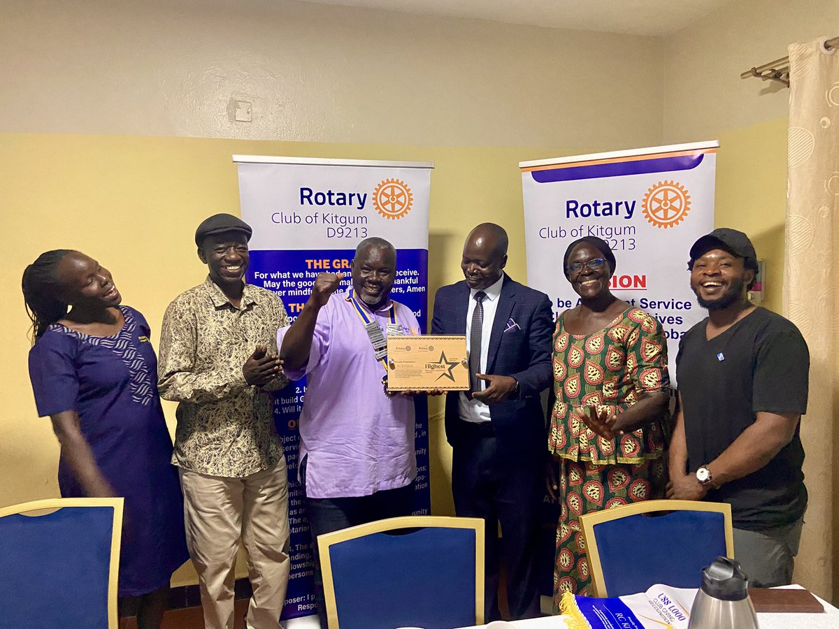 In service every small win is worthy celebrating.

Congratulations🎉🎊
RC Kitgum for scooping the *Highest per capita Regional Award* for the Northern Region

&amp;

Giving USD 1000 this RY

We fellowship every Thursday at bomah Hotel Kitgum 
Time:6pm 
Join us we serve and have fun