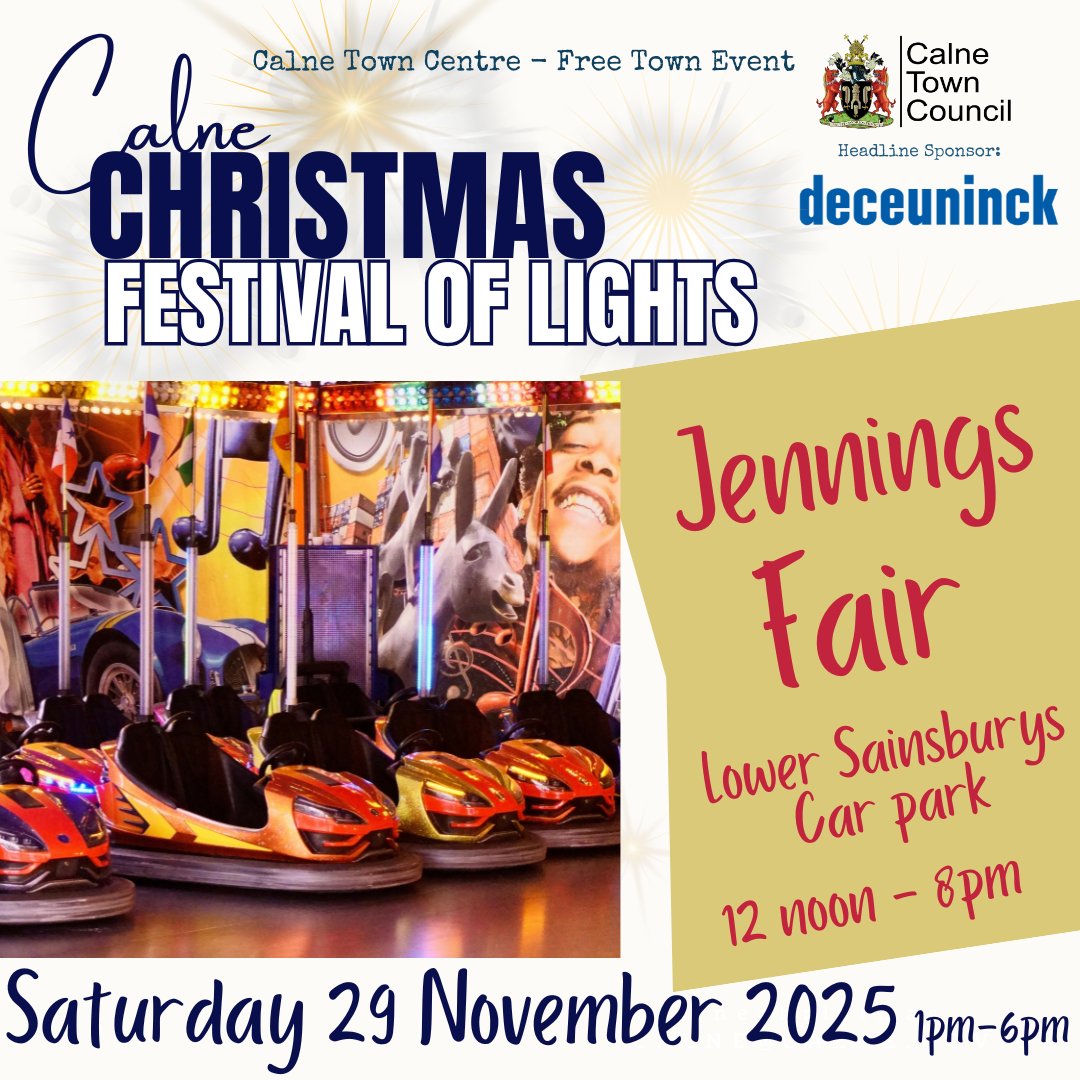 CalneTC's tweet image. Check out what's on during the Calne Christmas Festival of Lights - Saturday 29 November 1pm - 6pm