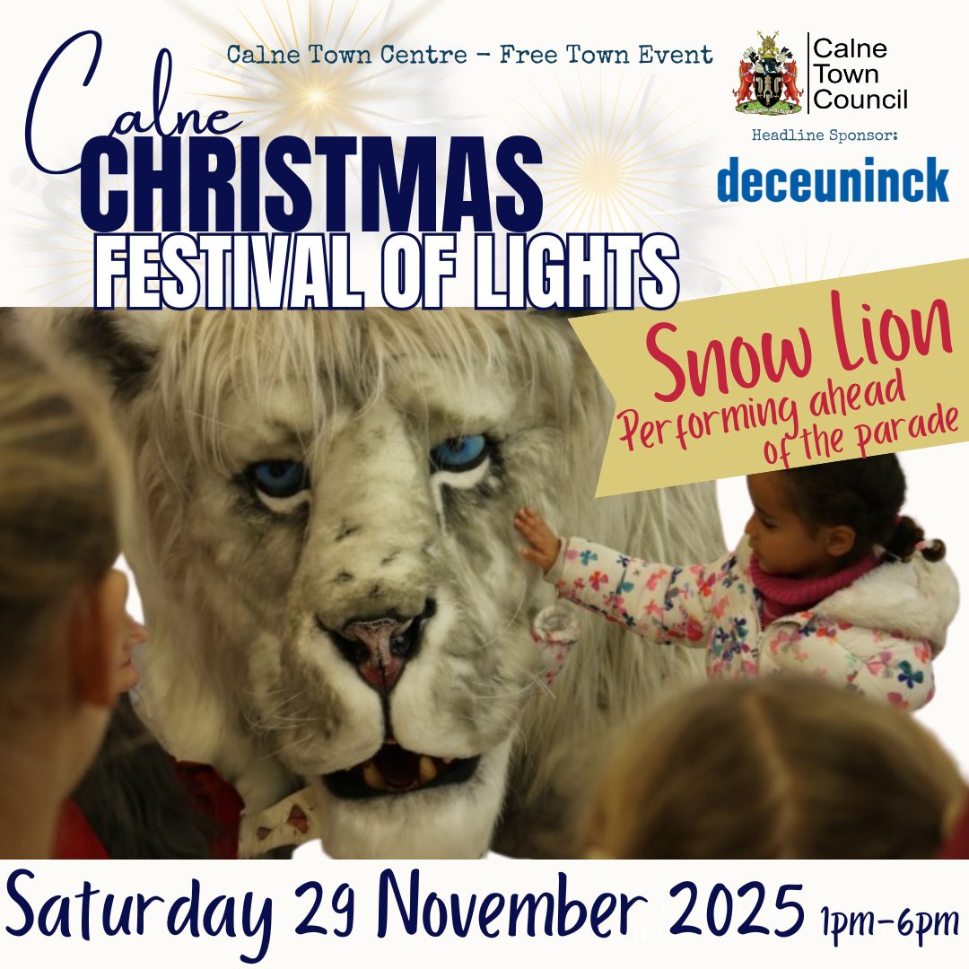 CalneTC's tweet image. Check out what's on during the Calne Christmas Festival of Lights - Saturday 29 November 1pm - 6pm