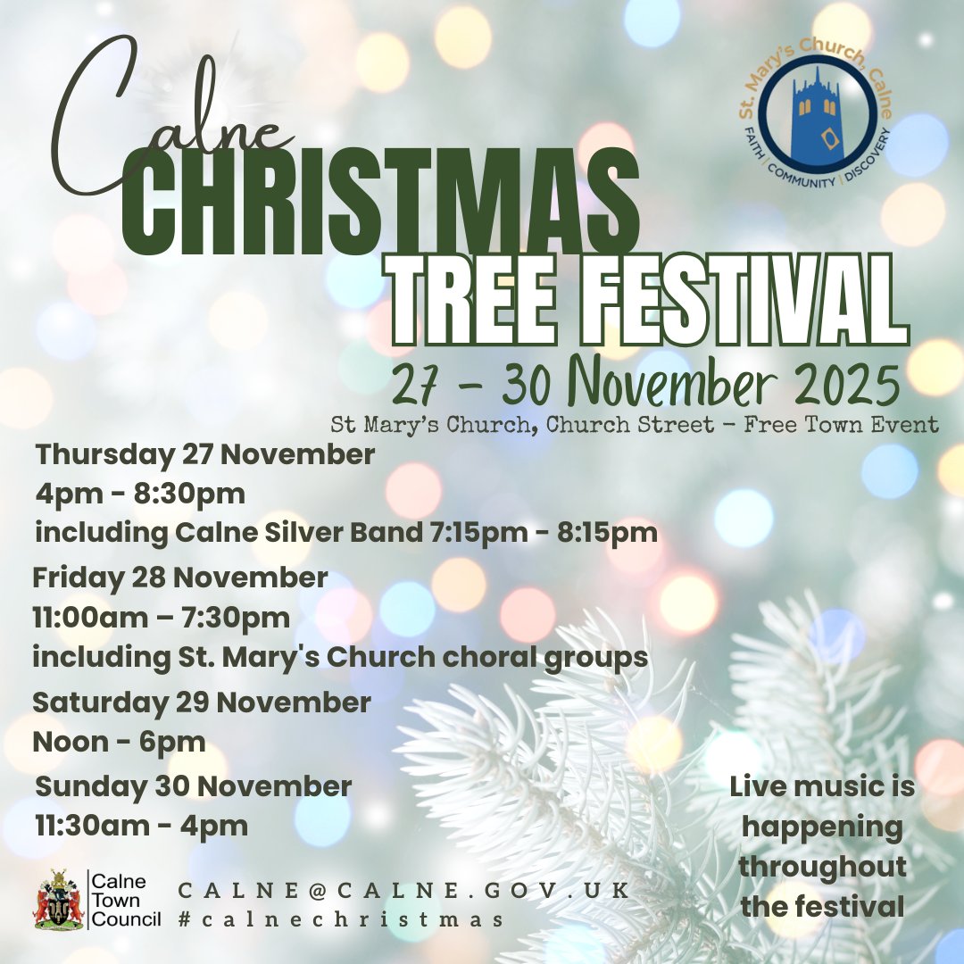 CalneTC's tweet image. Have you visited the Calne Christmas Tree Festival?