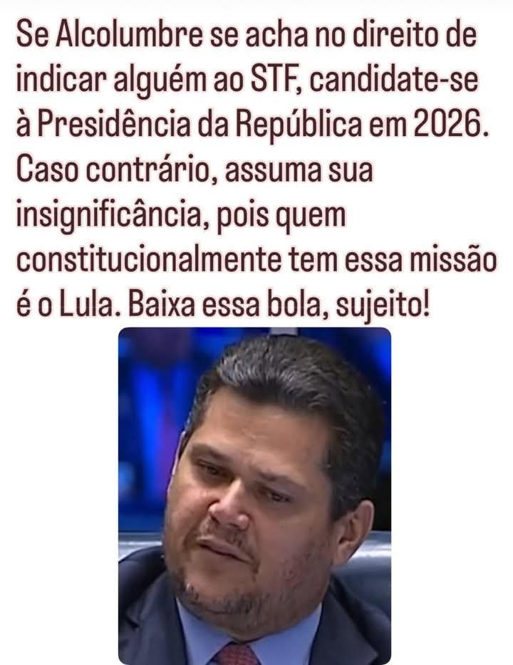 Recado para <a href="/davialcolumbre/">Davi Alcolumbre</a>