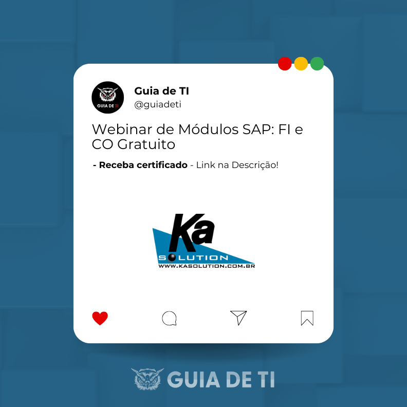 guiadeti's tweet image. Webinar de Módulos SAP: FI e CO Gratuito da Ka Solution

guiadeti.com.br/noticias/webin…

Webinar gratuito Ka Solution: entendendo SAP FI e CO, dia 06/12/2025, 09h–13h, certificado e descontos.