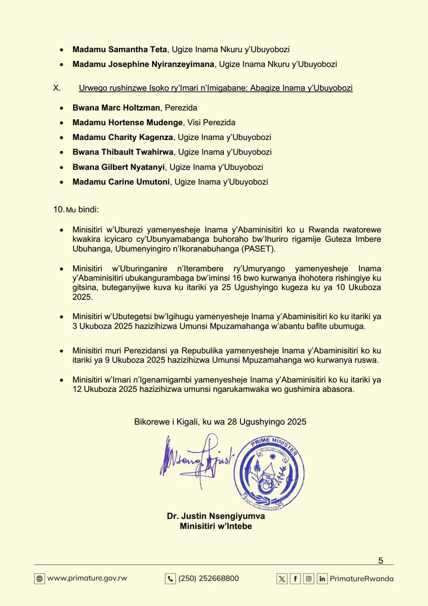 Office of the PM | Rwanda (@primaturerwanda) on Twitter photo 