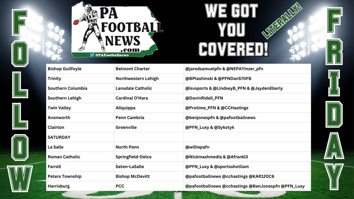 Pennsylvania Football News tweet media