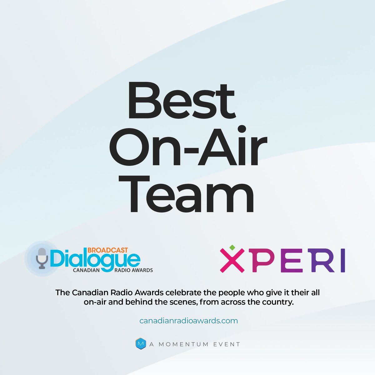 #CanadianRadioAwards 2025 Best On-Air Team (Small Market): Freddy Mac &amp; Mark Roberts, BOUNCE Radio 105.3 (CFXY-FM) Fredericton, Bell Media