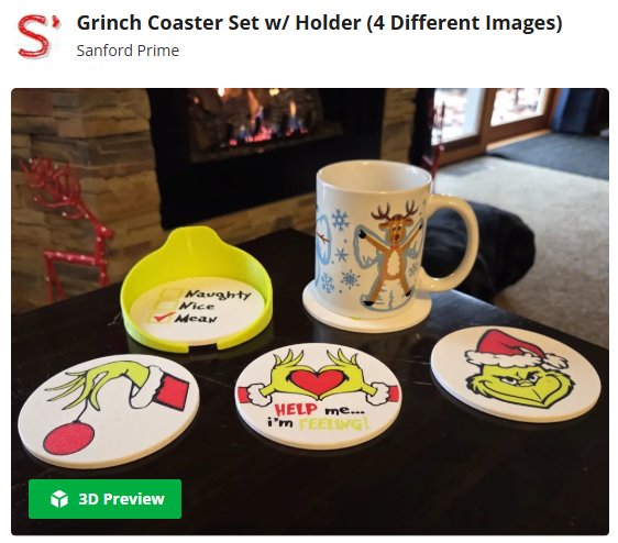 Just Posted the Grinch Themed Holiday coaster set on MakerWorld. I was going for a MW Exclusive model, but apparently they don't do that with 2D and Coasters...
Let me know how you like them!
makerworld.com/en/models/2053…