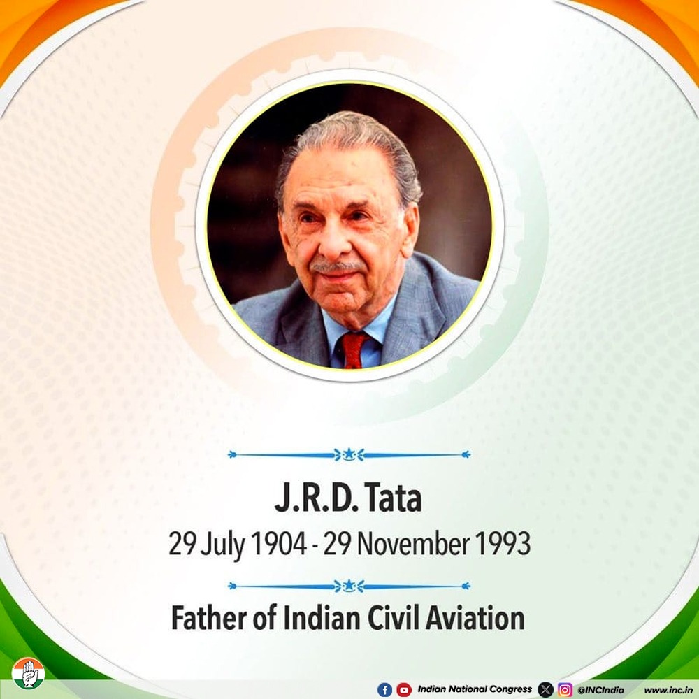 JRD Tata’s vision and dedication to aviation, industry, and nation-building continue to inspire generations. 

On his death anniversary, we remember an industry leader who redefined excellence and worked tirelessly for India’s progress. 

Tribute to a true pioneer.