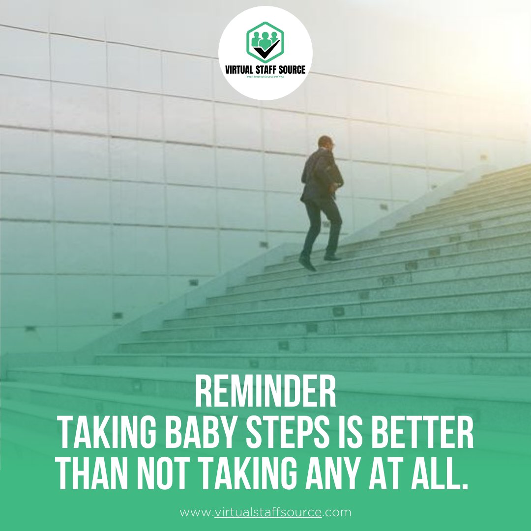 VirtualStaffSrc's tweet image. Small steps lead to big success! 

Starting with one virtual assistant can make a HUGE difference in your productivity and FREEDOM. 

Ready to achieve freedom? Click the link in our bio! 🌟

#VirtualStaffSource #VirtualAssistant #DigitalMarketing