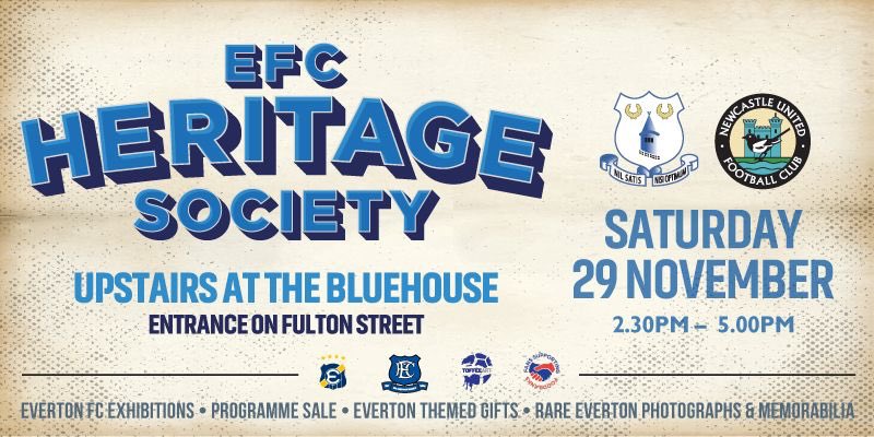 ToffeeArt's tweet image. Looking forward to seeing everyone tomorrow at our new home above the Bluehouse pub tomorrow. 

You can find us round the back at Fulton Street. Loads of great #EFC themed stalls and a treasure trove of Evertonia.  

We are open from 2.30pm.  

#EFC #EVENEW