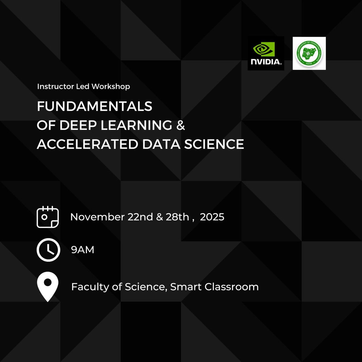 Lansa_18's tweet image. Put together a 2-day Deep Learning &amp;amp; RAG agents workshop by partnering with @nvidia through NACOS 𝘜𝘕𝘐𝘈𝘉𝘜𝘑𝘈. 

Shoutout to @Ifeanyiokala for delivering an amazing experience! 

 #AI #MachineLearning #TechWorkshop