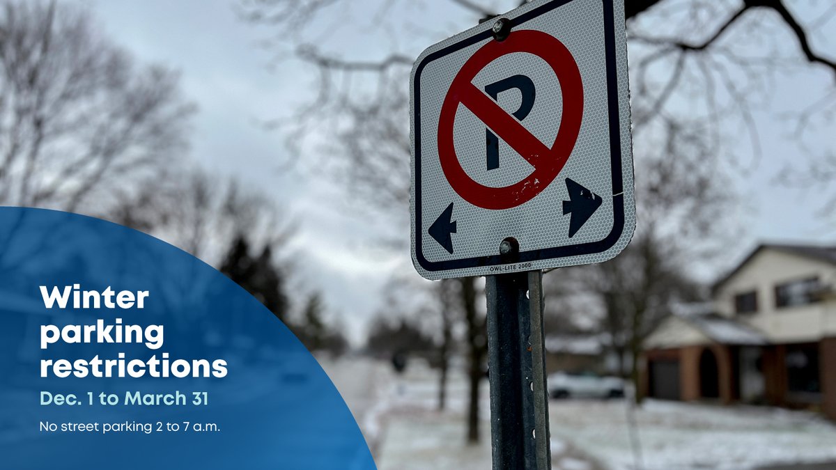 Overnight winter parking rules start Dec 1!

No street parking 2-7 a.m. until Mar 31 so plows can keep roads safe and clear. 

Daytime rules apply during/after heavy snowfall too. 

Use one of four overnight lots &amp; check signs on how to park. 

More tips: orangeville.ca/WinterParking