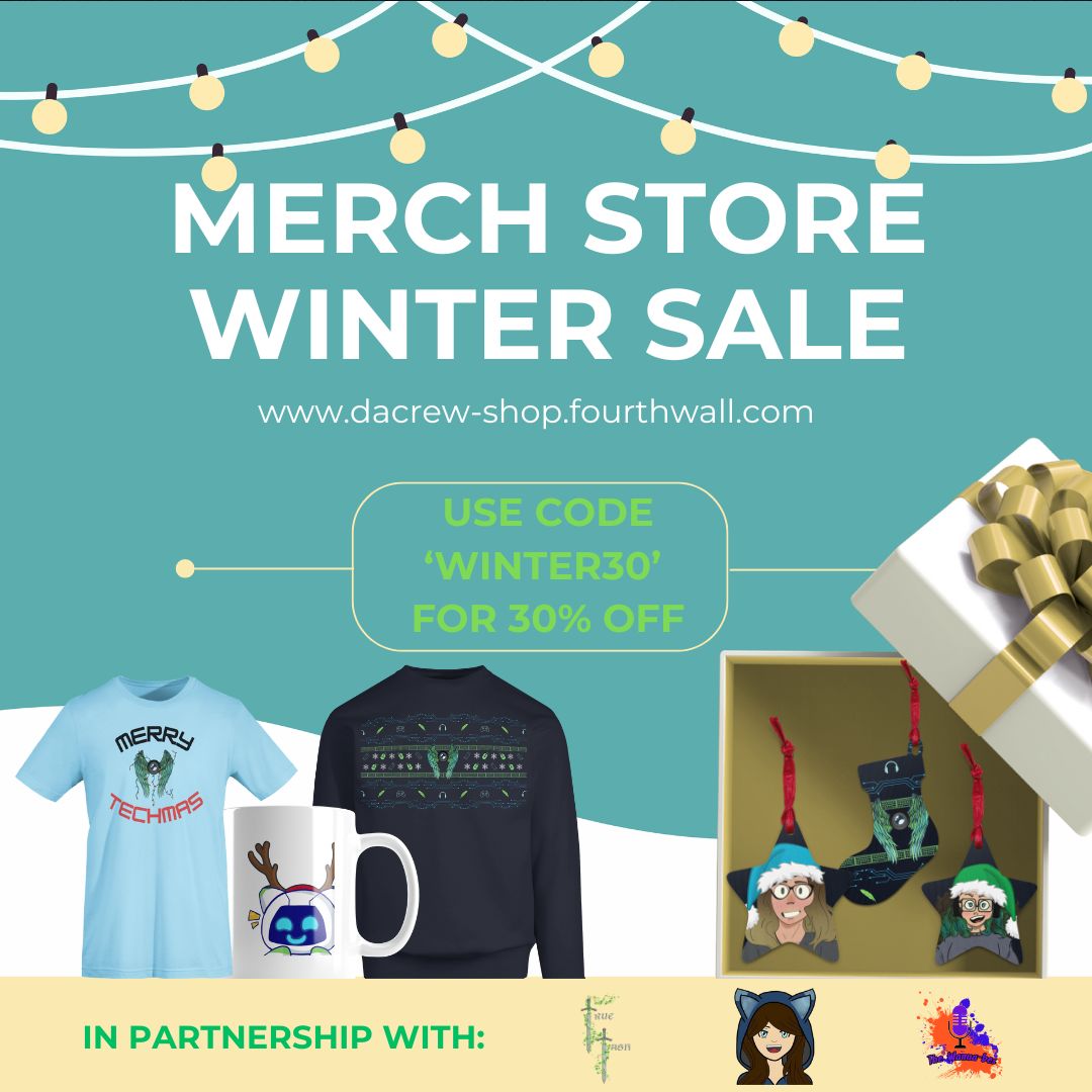 Techyries's tweet image. &apos;Tis the season for holiday shopping! Our biggest sale yet is going on this winter, so treat yourself or a loved one with something special from our store before the sale ends!

Our 2025 holiday collection is available now!

Happy shopping: dacrew-shop.fourthwall.com