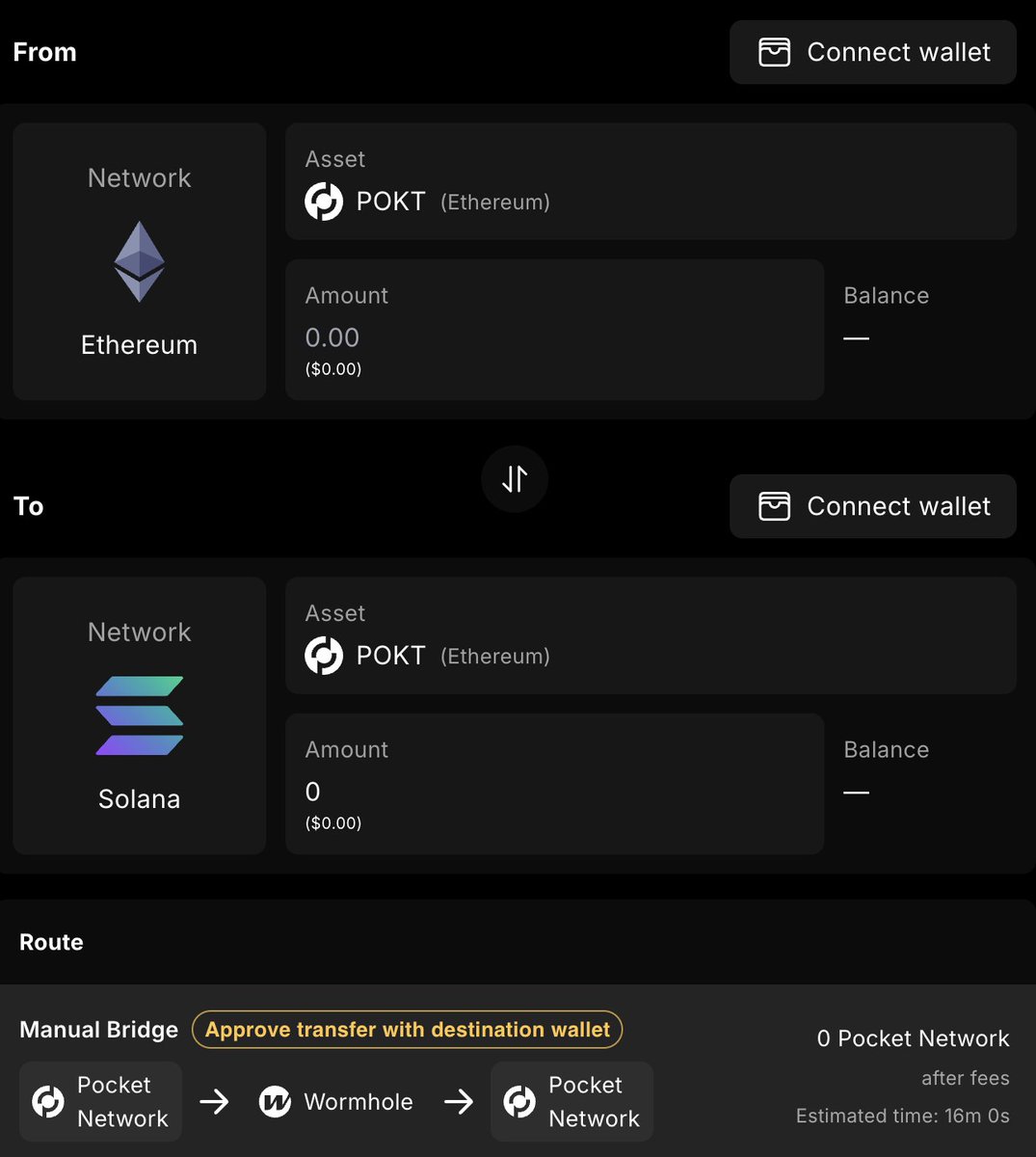 POKTnetwork's tweet image. 🌉 BY POPULAR DEMAND: POKT Solana &amp;amp; Base Bridge

During unified bridge construction, enjoy our trusty wPOKT bridges to Solana &amp;amp; Base

Wrap Cosmos POKT
on wpokt.network
🎁 Get wPOKT on Ethereum

Bridge wPOKT
on bridge.pokt.network
✅ to Solana or Base