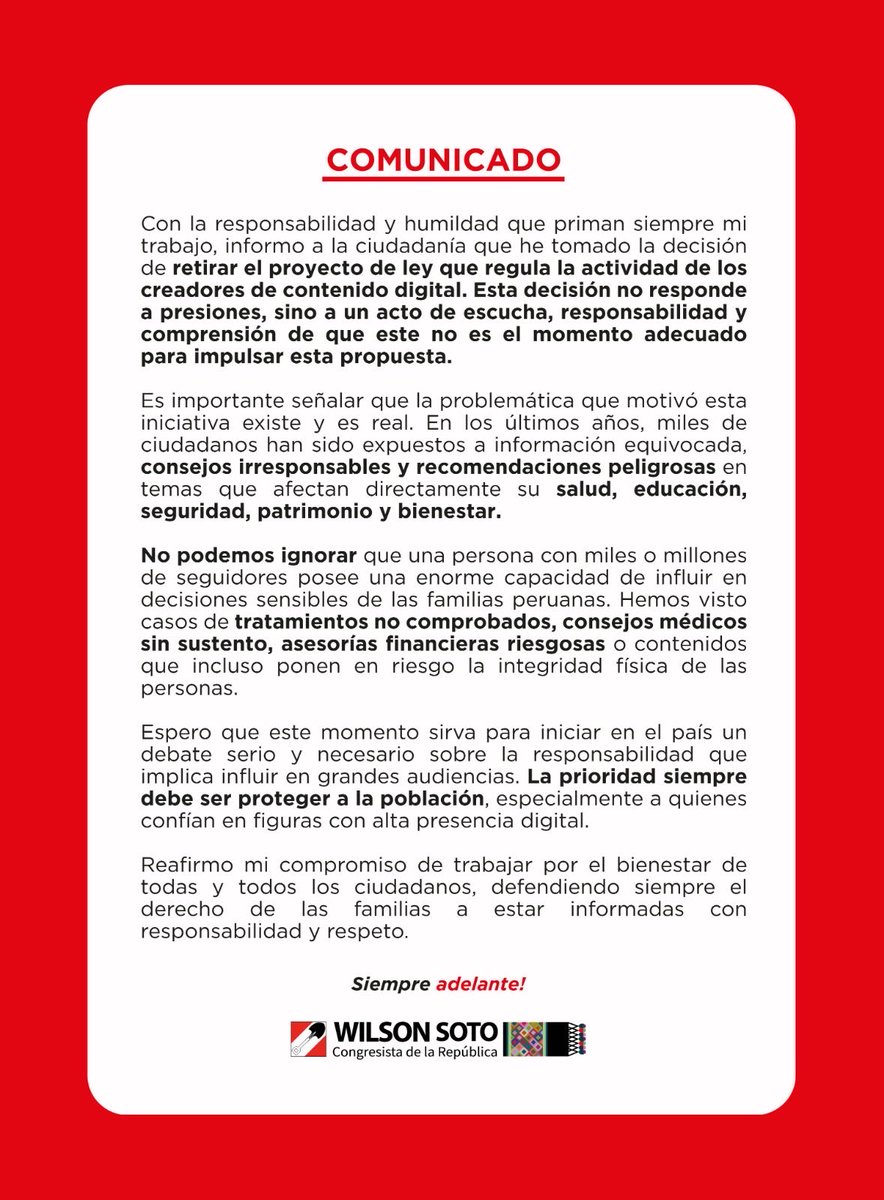 Wilson Soto Palacios tweet media