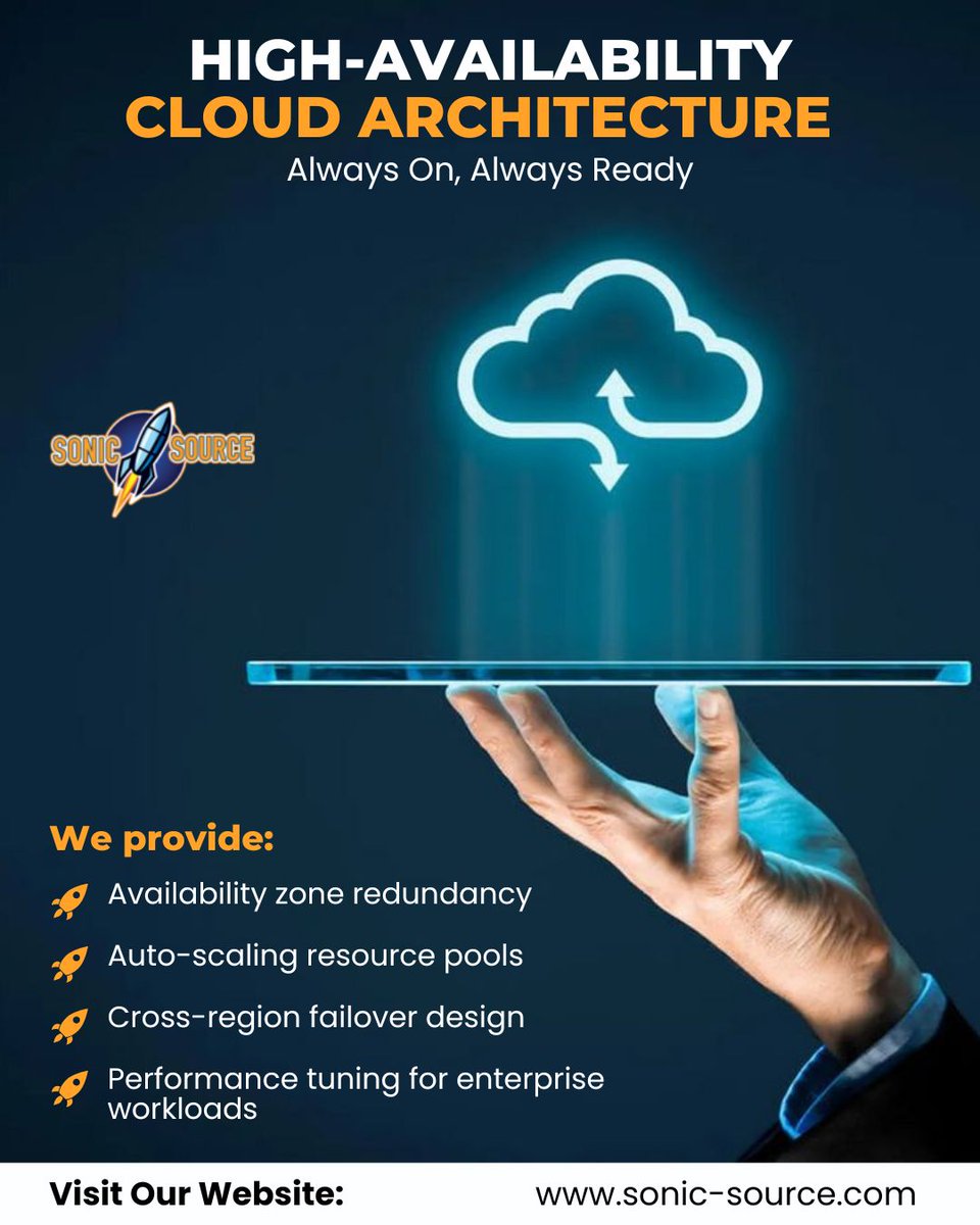 SourceSoni25436's tweet image. High-availability isn’t a feature — it’s a requirement.
Sonic Source builds cloud environments that stay online, scale under pressure, and recover instantly.
Your applications run uninterrupted, no matter what.
.
.
.
.
#sonicsource #cloudoptimization #cloudgovernance #finops