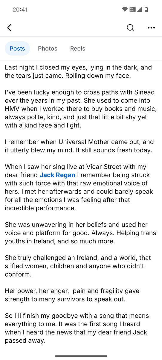 evilnoob's tweet image. When Sinead O&apos;Connor died I posted this... 

I was just looking at my friend jack on FB. 

Fuck me I miss him 

He died 12 years ago at 36 

He was best friend 

I&apos;d give anything to tell him I love him