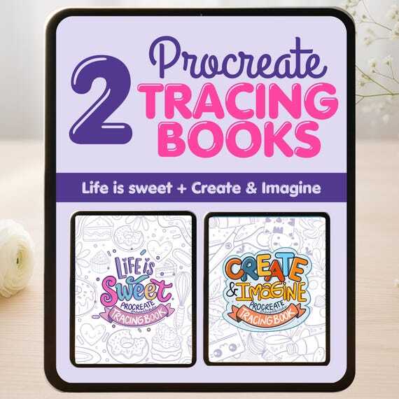 MariapalitoDraw's tweet image. Tracing Book Bundle x 2 Procreate Tracing Books &quot;Life is Sweet&quot; &quot;Create + Imagine&quot; 40 Procreate Pages to Trace and Practice M060 by Mariapalito ift.tt/tPqE4CQ #procreate ift.tt/oJI6E2M