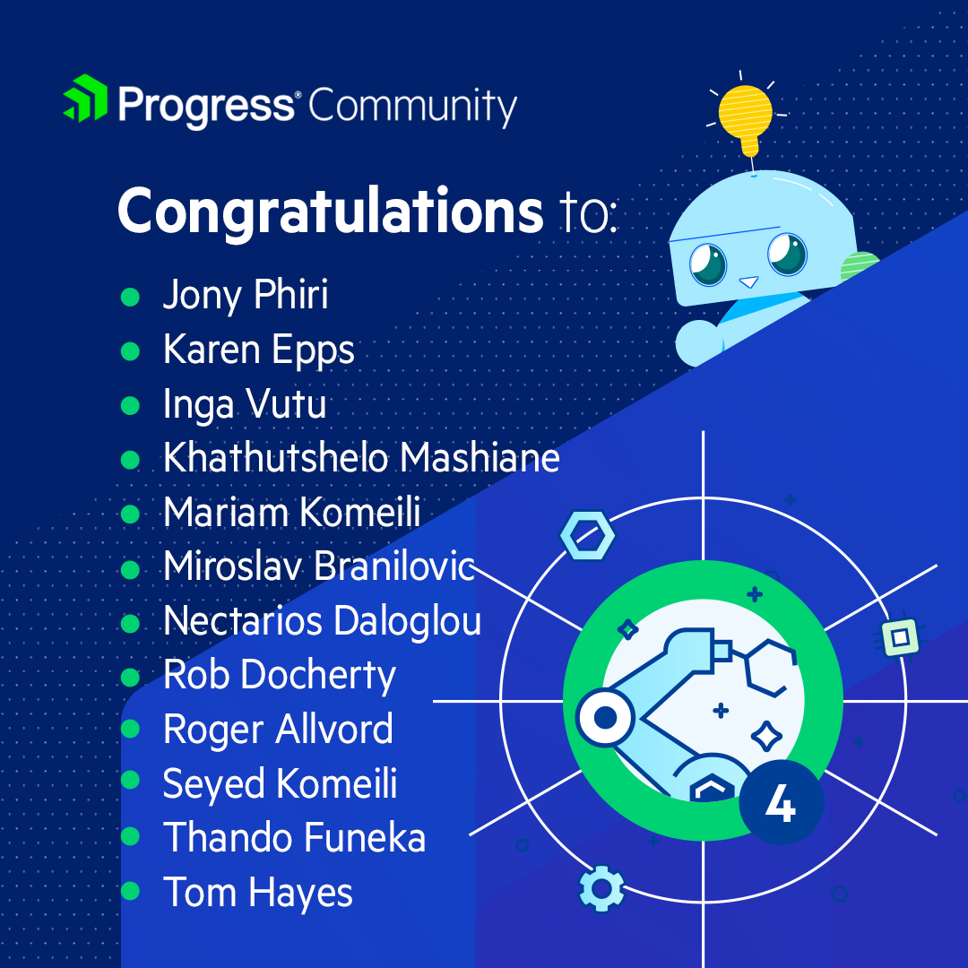 _OpenEdge_'s tweet image. Congratulations to our members for leveling up in the Progress Community! 

prgress.co/3YeGSRX

#ProgressUC